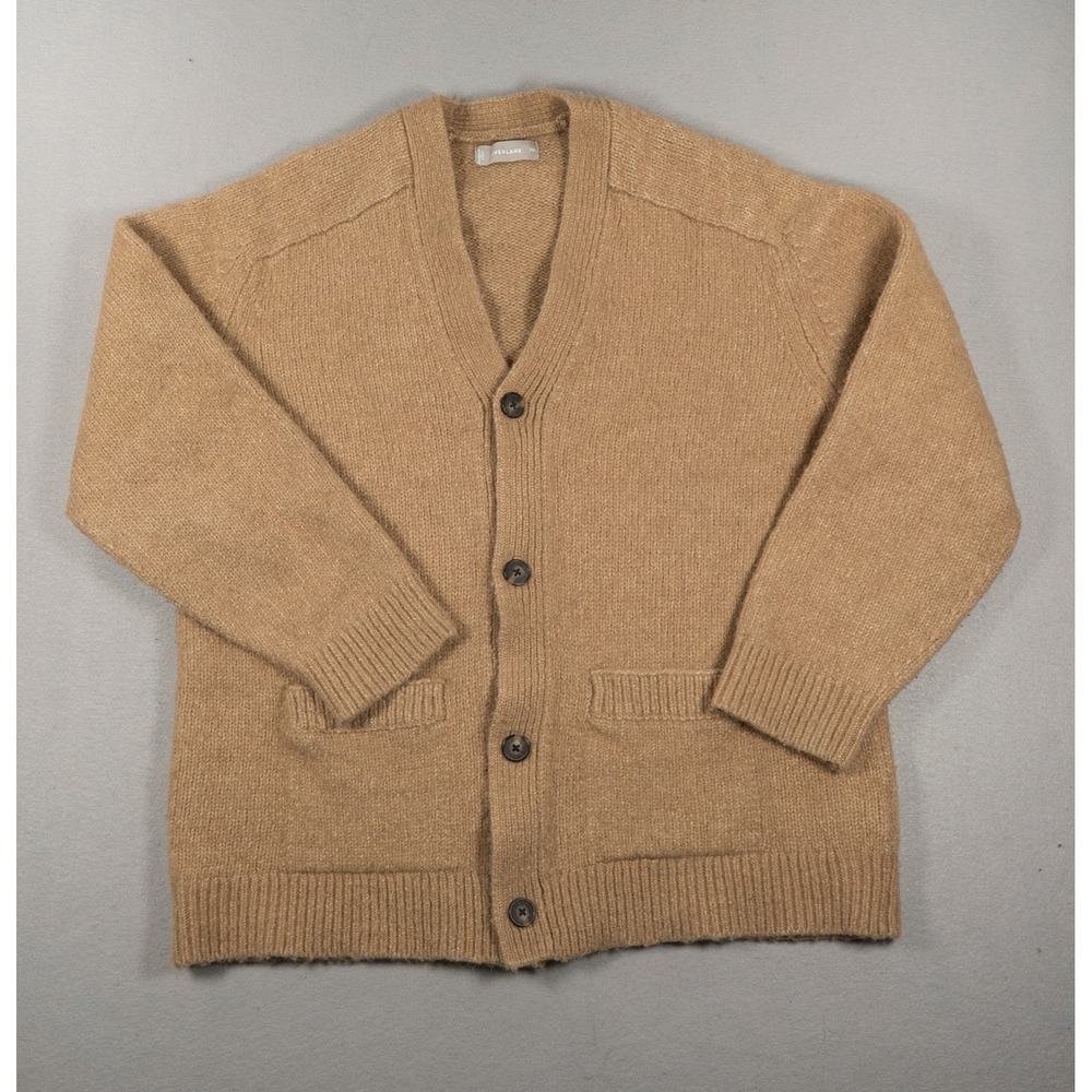Everlane XXL Tan Cloud Knit Wool Alpaca Blend Button Front Cardigan Sweater